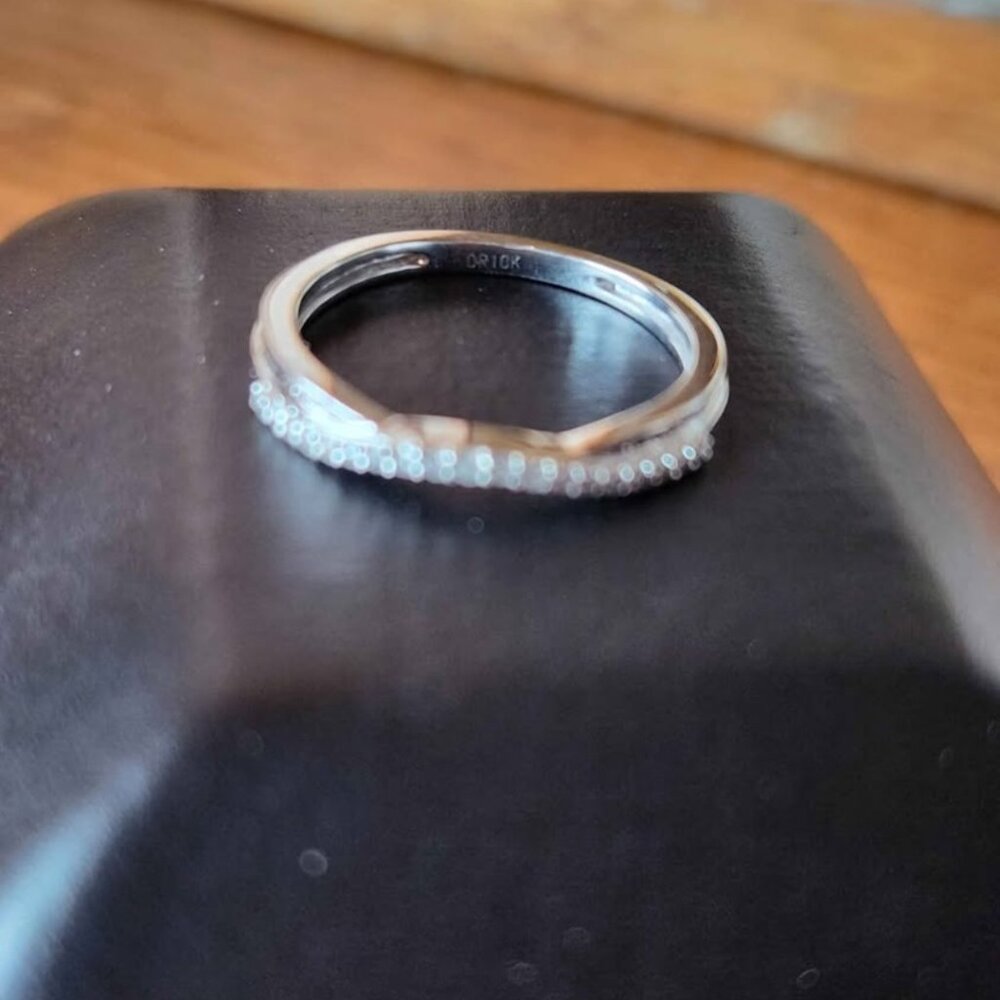 White Gold Diamond Wedding Band - Picture 6 of 8